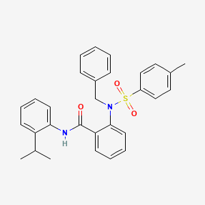 molecular formula C30H30N2O3S B4656441 2-{benzyl[(4-methylphenyl)sulfonyl]amino}-N-(2-isopropylphenyl)benzamide 