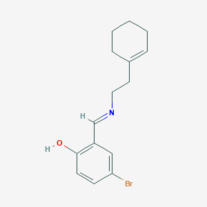 molecular formula C15H18BrNO B465646 4-Bromo-2-({[2-(1-cyclohexen-1-yl)ethyl]imino}methyl)phenol 