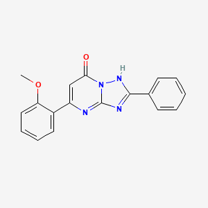 molecular formula C18H14N4O2 B4656472 5-(2-methoxyphenyl)-2-phenyl[1,2,4]triazolo[1,5-a]pyrimidin-7(4H)-one 