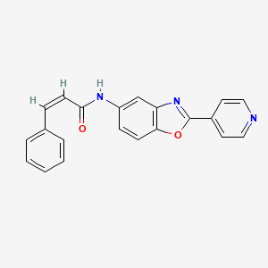 molecular formula C21H15N3O2 B4656492 3-phenyl-N-[2-(4-pyridinyl)-1,3-benzoxazol-5-yl]acrylamide 