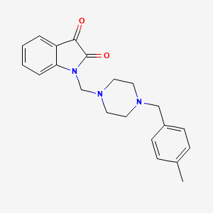 molecular formula C21H23N3O2 B4656508 1-{[4-(4-methylbenzyl)-1-piperazinyl]methyl}-1H-indole-2,3-dione 