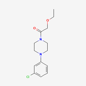 molecular formula C14H19ClN2O2 B4656536 1-(3-chlorophenyl)-4-(ethoxyacetyl)piperazine 