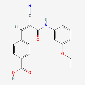 molecular formula C19H16N2O4 B4656549 4-{2-cyano-3-[(3-ethoxyphenyl)amino]-3-oxo-1-propen-1-yl}benzoic acid 