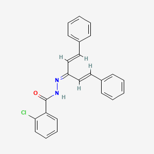 2-chloro-N'-[3-phenyl-1-(2-phenylvinyl)-2-propen-1-ylidene]benzohydrazide