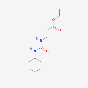 molecular formula C13H24N2O3 B4656631 ethyl N-{[(4-methylcyclohexyl)amino]carbonyl}-beta-alaninate 