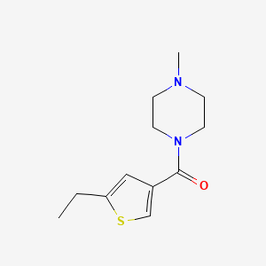 molecular formula C12H18N2OS B4656639 1-[(5-ethyl-3-thienyl)carbonyl]-4-methylpiperazine 