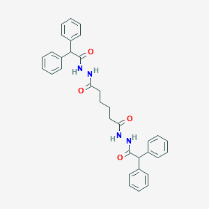 molecular formula C34H34N4O4 B465665 N'1,N'6-bis(diphenylacetyl)hexanedihydrazide 