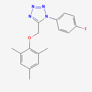 molecular formula C17H17FN4O B4656671 1-(4-fluorophenyl)-5-[(mesityloxy)methyl]-1H-tetrazole 