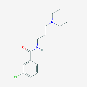molecular formula C14H21ClN2O B4656707 3-chloro-N-[3-(diethylamino)propyl]benzamide 