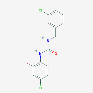 molecular formula C14H11Cl2FN2O B4656710 N-(3-chlorobenzyl)-N'-(4-chloro-2-fluorophenyl)urea 