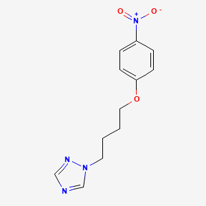 molecular formula C12H14N4O3 B4656728 1-[4-(4-硝基苯氧基)丁基]-1H-1,2,4-三唑 