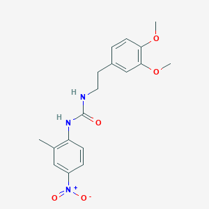 molecular formula C18H21N3O5 B4656745 N-[2-(3,4-dimethoxyphenyl)ethyl]-N'-(2-methyl-4-nitrophenyl)urea 