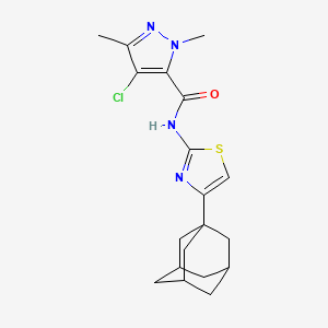 molecular formula C19H23ClN4OS B4656753 N-[4-(1-adamantyl)-1,3-thiazol-2-yl]-4-chloro-1,3-dimethyl-1H-pyrazole-5-carboxamide 