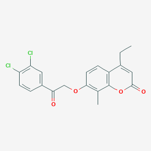 molecular formula C20H16Cl2O4 B4656773 7-[2-(3,4-dichlorophenyl)-2-oxoethoxy]-4-ethyl-8-methyl-2H-chromen-2-one 