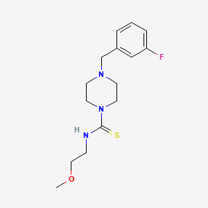 molecular formula C15H22FN3OS B4656784 4-(3-fluorobenzyl)-N-(2-methoxyethyl)-1-piperazinecarbothioamide 