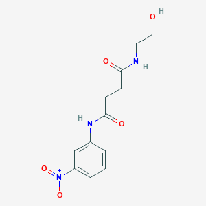 molecular formula C12H15N3O5 B4656790 N-(2-hydroxyethyl)-N'-(3-nitrophenyl)succinamide 