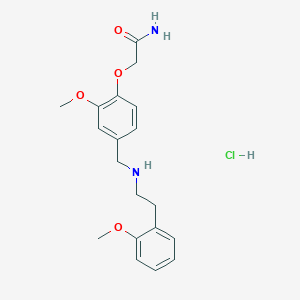 molecular formula C19H25ClN2O4 B4656815 2-[2-methoxy-4-({[2-(2-methoxyphenyl)ethyl]amino}methyl)phenoxy]acetamide hydrochloride 