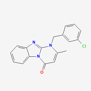 molecular formula C18H14ClN3O B4656819 1-(3-chlorobenzyl)-2-methylpyrimido[1,2-a]benzimidazol-4(1H)-one 