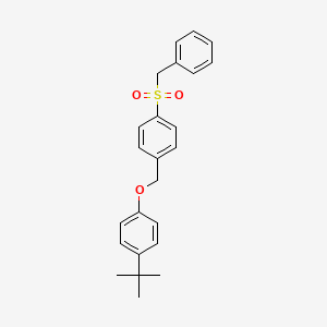 molecular formula C24H26O3S B4656837 1-(benzylsulfonyl)-4-[(4-tert-butylphenoxy)methyl]benzene 