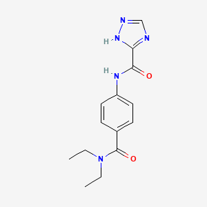 N-{4-[(diethylamino)carbonyl]phenyl}-1H-1,2,4-triazole-3-carboxamide