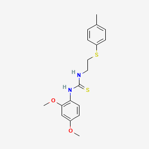 molecular formula C18H22N2O2S2 B4656860 N-(2,4-DIMETHOXYPHENYL)-N'-{2-[(4-METHYLPHENYL)SULFANYL]ETHYL}THIOUREA 