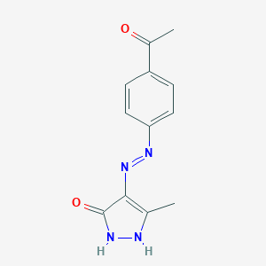 molecular formula C12H12N4O2 B465688 4-[(4-acetylphenyl)hydrazono]-5-methyl-2,4-dihydro-3H-pyrazol-3-one 