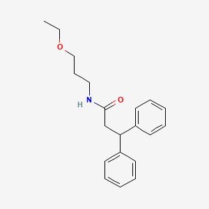 molecular formula C20H25NO2 B4656897 N-(3-ethoxypropyl)-3,3-diphenylpropanamide 