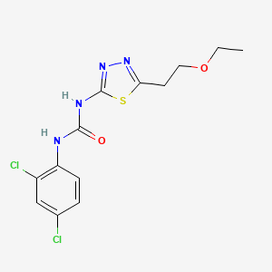molecular formula C13H14Cl2N4O2S B4656932 N-(2,4-dichlorophenyl)-N'-[5-(2-ethoxyethyl)-1,3,4-thiadiazol-2-yl]urea 