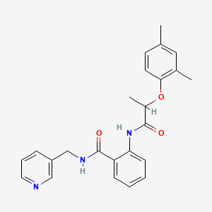 molecular formula C24H25N3O3 B4656954 2-{[2-(2,4-dimethylphenoxy)propanoyl]amino}-N-(3-pyridinylmethyl)benzamide 