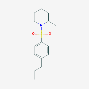 molecular formula C15H23NO2S B4656965 2-methyl-1-[(4-propylphenyl)sulfonyl]piperidine 