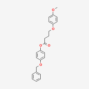molecular formula C24H24O5 B4656972 4-(benzyloxy)phenyl 4-(4-methoxyphenoxy)butanoate 