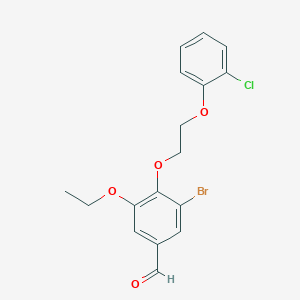 3-bromo-4-[2-(2-chlorophenoxy)ethoxy]-5-ethoxybenzaldehyde