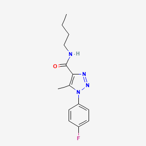 molecular formula C14H17FN4O B4656991 N-butyl-1-(4-fluorophenyl)-5-methyl-1H-1,2,3-triazole-4-carboxamide 