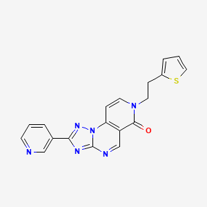 molecular formula C19H14N6OS B4657034 2-(3-pyridinyl)-7-[2-(2-thienyl)ethyl]pyrido[3,4-e][1,2,4]triazolo[1,5-a]pyrimidin-6(7H)-one 