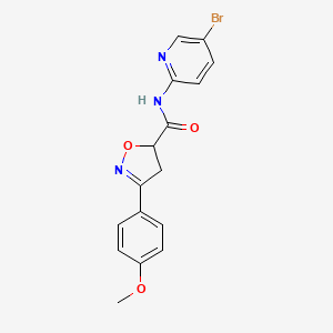N-(5-bromo-2-pyridinyl)-3-(4-methoxyphenyl)-4,5-dihydro-5-isoxazolecarboxamide