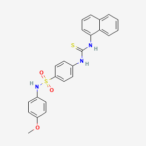 molecular formula C24H21N3O3S2 B4657133 N-(4-methoxyphenyl)-4-{[(1-naphthylamino)carbonothioyl]amino}benzenesulfonamide 