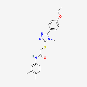 molecular formula C21H24N4O2S B4657139 N-(3,4-dimethylphenyl)-2-{[5-(4-ethoxyphenyl)-4-methyl-4H-1,2,4-triazol-3-yl]thio}acetamide 