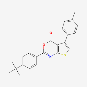 molecular formula C23H21NO2S B4657201 2-(4-tert-butylphenyl)-5-(4-methylphenyl)-4H-thieno[2,3-d][1,3]oxazin-4-one 