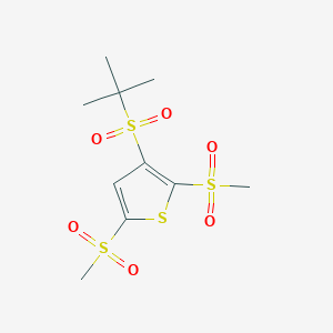 molecular formula C10H16O6S4 B4657256 3-(tert-butylsulfonyl)-2,5-bis(methylsulfonyl)thiophene 