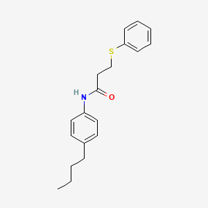 molecular formula C19H23NOS B4657271 N-(4-butylphenyl)-3-(phenylthio)propanamide 