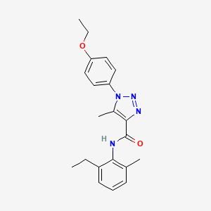 molecular formula C21H24N4O2 B4657298 1-(4-ethoxyphenyl)-N-(2-ethyl-6-methylphenyl)-5-methyl-1H-1,2,3-triazole-4-carboxamide 