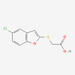 molecular formula C10H7ClO3S B4657309 [(5-chloro-1-benzofuran-2-yl)thio]acetic acid 