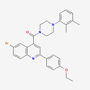 molecular formula C30H30BrN3O2 B4657311 6-bromo-4-{[4-(2,3-dimethylphenyl)-1-piperazinyl]carbonyl}-2-(4-ethoxyphenyl)quinoline 
