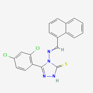 molecular formula C19H12Cl2N4S B4657338 5-(2,4-dichlorophenyl)-4-[(1-naphthylmethylene)amino]-4H-1,2,4-triazole-3-thiol 