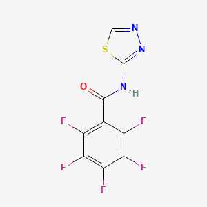 molecular formula C9H2F5N3OS B4657341 2,3,4,5,6-pentafluoro-N-1,3,4-thiadiazol-2-ylbenzamide 
