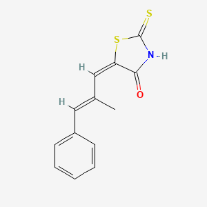 molecular formula C13H11NOS2 B4657379 5-(2-methyl-3-phenyl-2-propen-1-ylidene)-2-thioxo-1,3-thiazolidin-4-one 