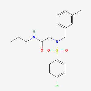 N~2~-[(4-chlorophenyl)sulfonyl]-N~2~-(3-methylbenzyl)-N~1~-propylglycinamide