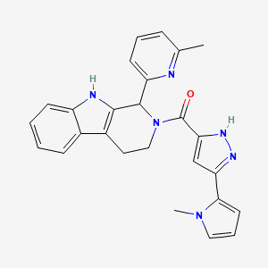 molecular formula C26H24N6O B4657429 1-(6-methyl-2-pyridinyl)-2-{[3-(1-methyl-1H-pyrrol-2-yl)-1H-pyrazol-5-yl]carbonyl}-2,3,4,9-tetrahydro-1H-beta-carboline 