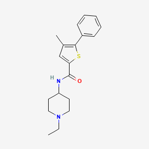 molecular formula C19H24N2OS B4657433 N-(1-ethyl-4-piperidinyl)-4-methyl-5-phenyl-2-thiophenecarboxamide 
