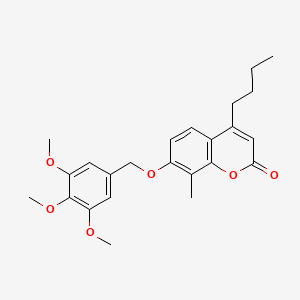 4-butyl-8-methyl-7-[(3,4,5-trimethoxybenzyl)oxy]-2H-chromen-2-one